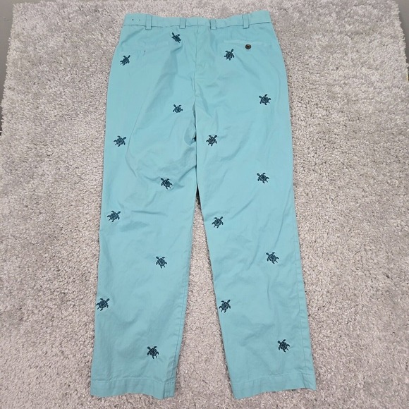 Brooks Brothers Clark Pants 34x30 (Fits 33x28.5) Blue Turtle Chino Preppy - Picture 8 of 13
